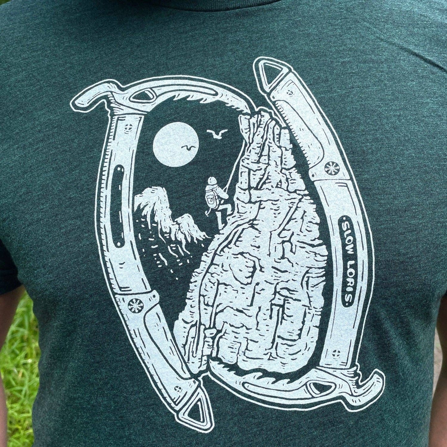 Ice Axe T Shirt: Emerald