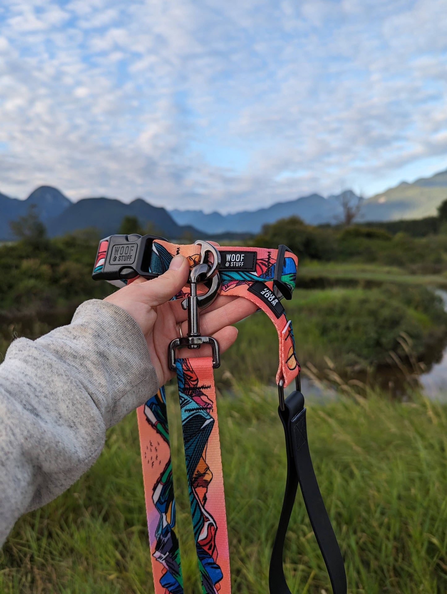 Sunrise Peaks Leash: 5ft / 1 Inch