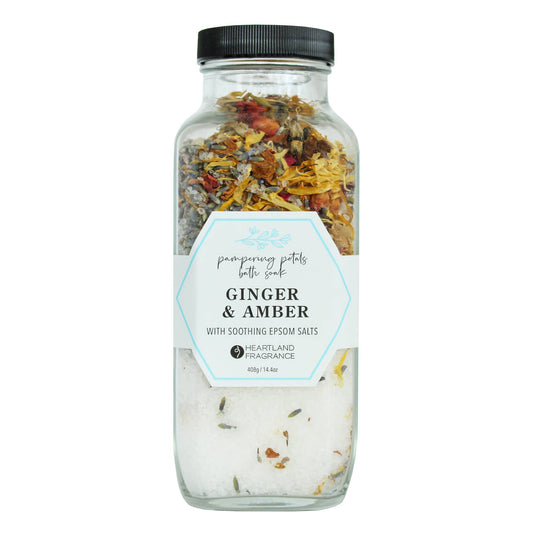 Pampering Petals Soaking Salts: Ginger & Amber