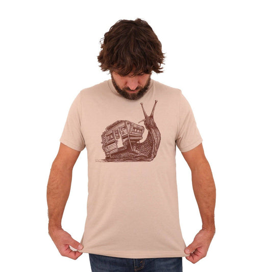 Snailer T Shirt: Tan