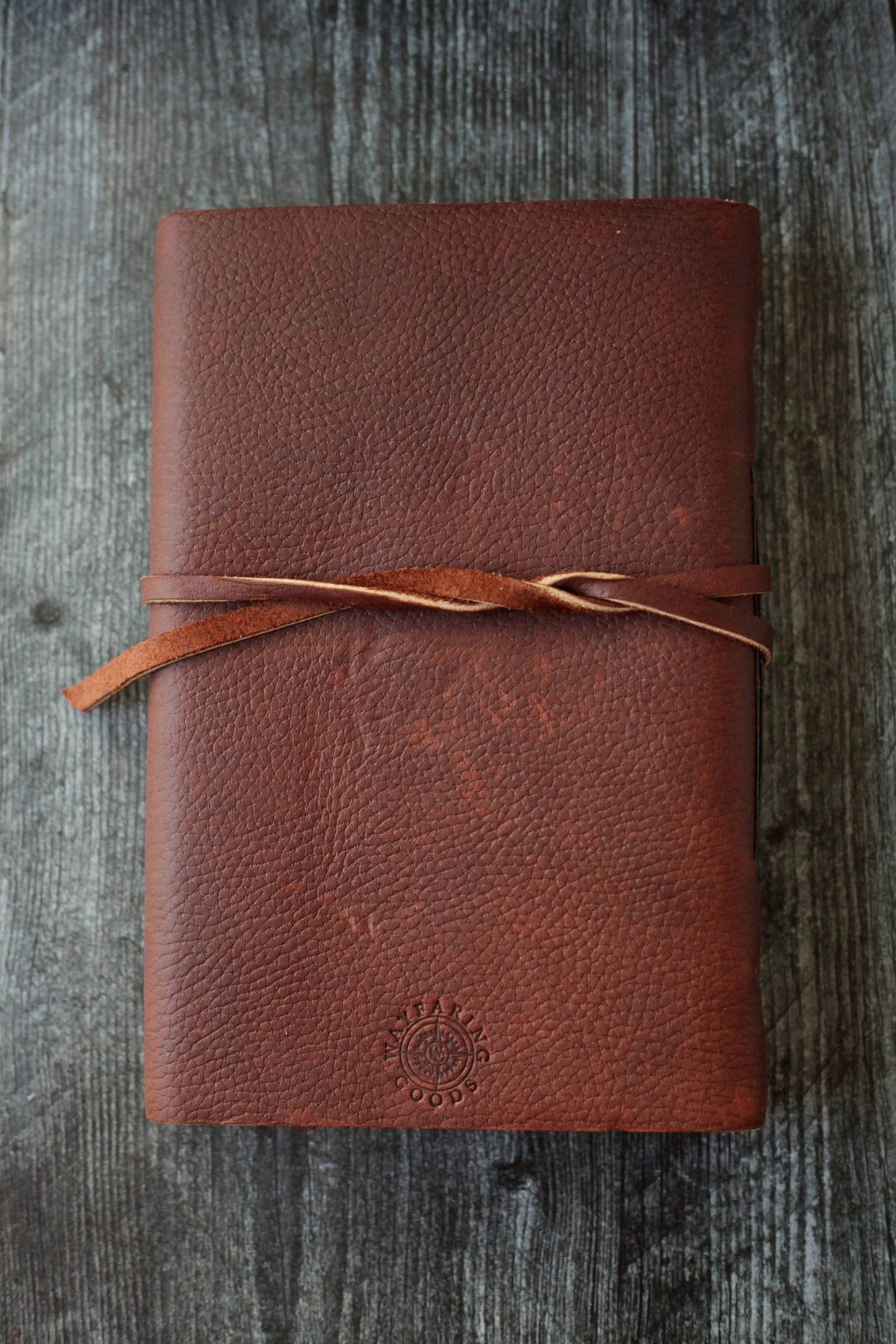 Large Leather Journal with Pine Tree